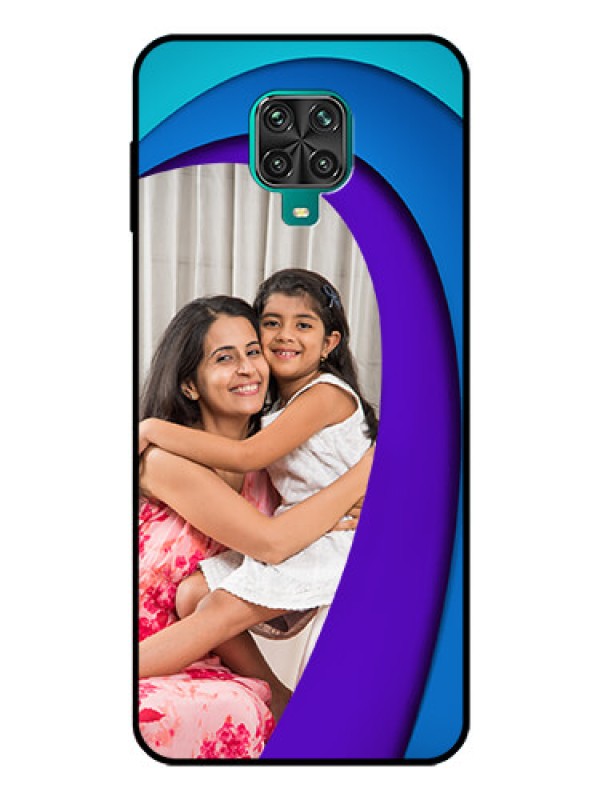 Custom Poco M2 Pro Photo Printing on Glass Case  - Simple Pattern Design
