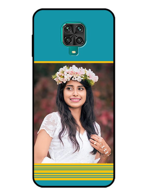 Custom Poco M2 Pro Custom Glass Phone Case  - Yellow & Blue Design 