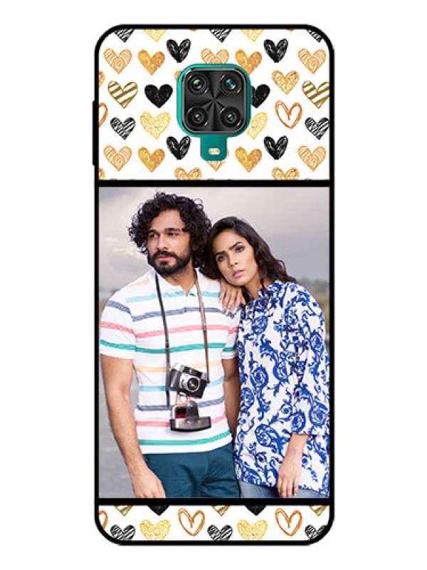 Custom Poco M2 Pro Photo Printing on Glass Case  - Love Symbol Design