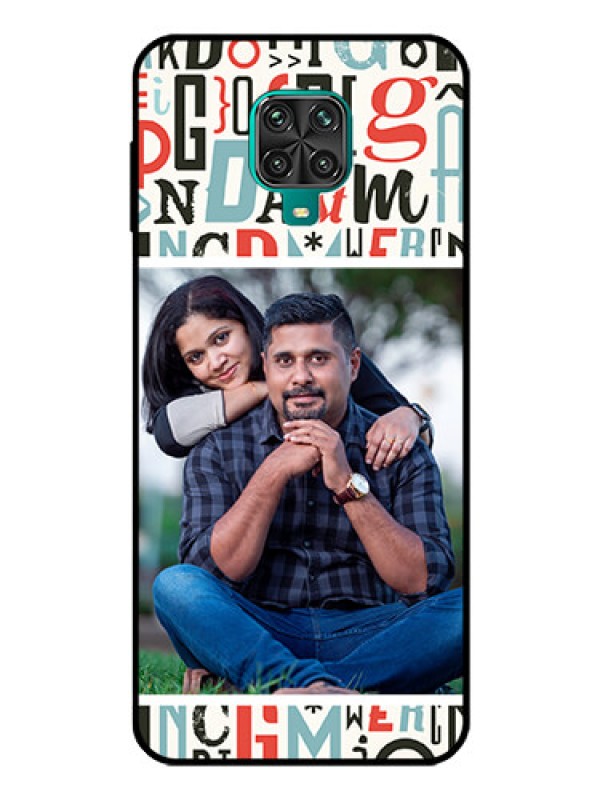 Custom Poco M2 Pro Personalized Glass Phone Case  - Alphabet Design