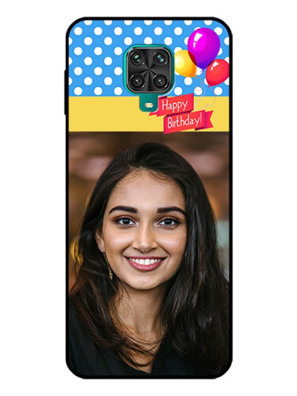 Custom Poco M2 Pro Custom Glass Mobile Case  - Happy Birthday Design