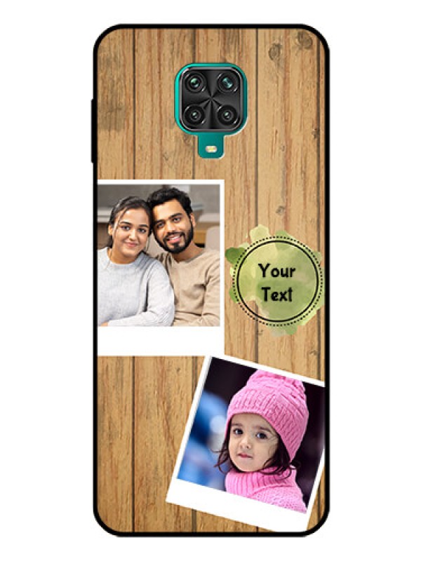 Custom Poco M2 Pro Custom Glass Phone Case  - Wooden Texture Design
