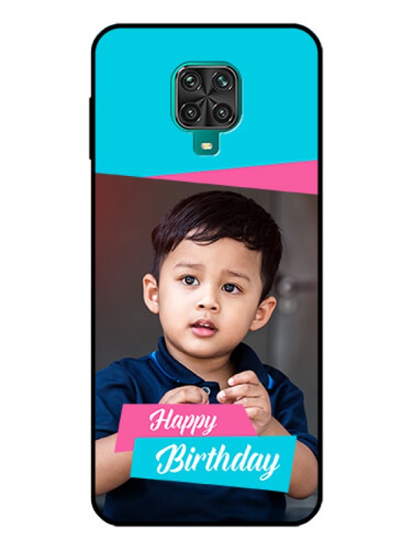 Custom Poco M2 Pro Personalized Glass Phone Case  - Image Holder with 2 Color Design