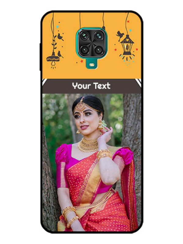 Custom Poco M2 Pro Custom Glass Mobile Case  - with Family Picture and Icons 