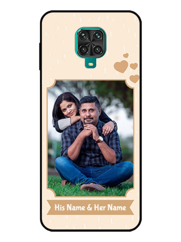 Custom Poco M2 Pro Custom Glass Phone Case  - with confetti love design 