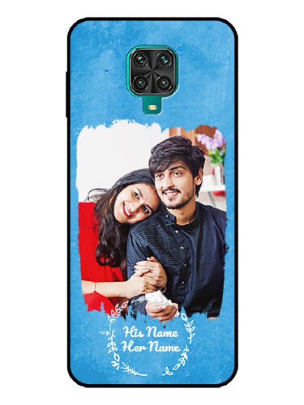 Custom Poco M2 Pro Custom Glass Phone Case - Blue Color Vintage Design