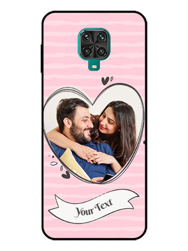 Custom Poco M2 Pro Custom Glass Phone Case  - Vintage Heart Design