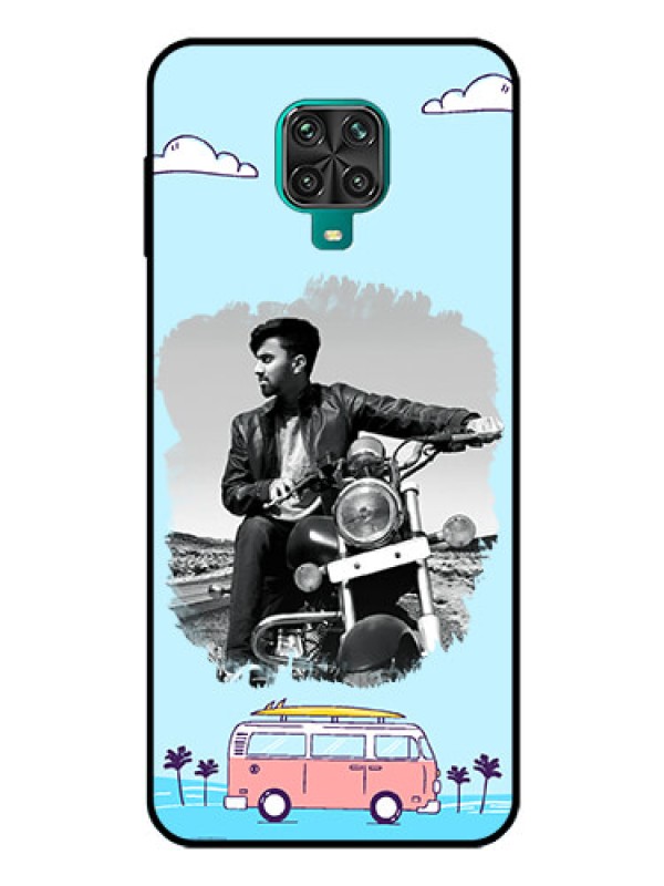 Custom Poco M2 Pro Photo Printing on Glass Case  - Travel & Adventure Design