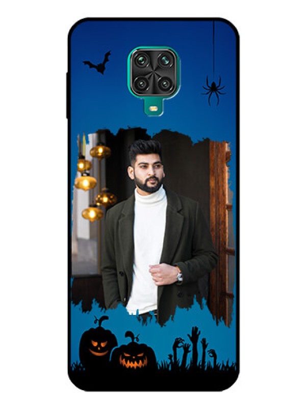 Custom Poco M2 Pro Photo Printing on Glass Case  - with pro Halloween design 