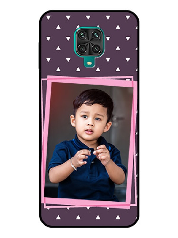 Custom Poco M2 Pro Custom Glass Mobile Case  - Triangle Pattern Dotted Design
