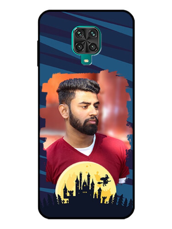 Custom Poco M2 Pro Photo Printing on Glass Case  - Halloween Witch Design 