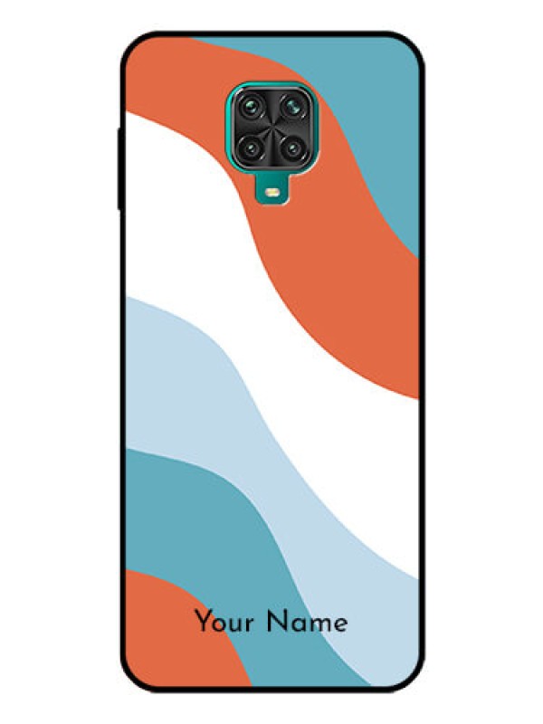 Custom Poco M2 Pro Custom Glass Mobile Case - coloured Waves Design