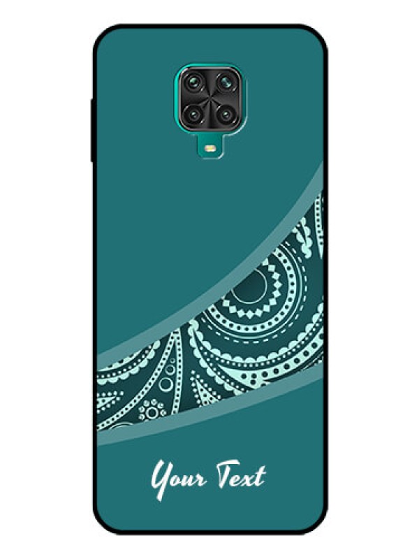 Custom Poco M2 Pro Photo Printing on Glass Case - semi visible floral Design