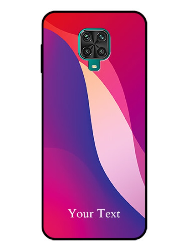 Custom Poco M2 Pro Personalized Glass Phone Case - Digital abstract Overlap Design