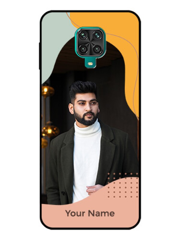 Custom Poco M2 Pro Personalized Glass Phone Case - Tri-coloured overlay design