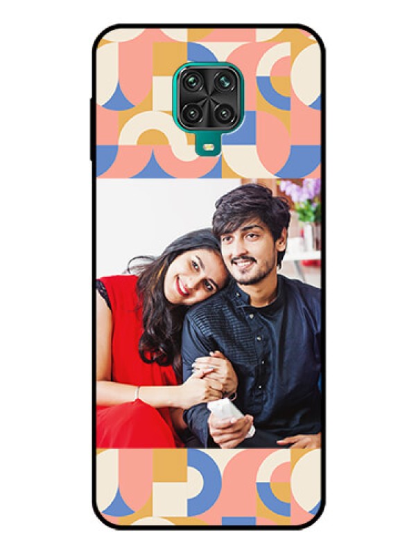 Custom Poco M2 Pro Photo Printing on Glass Case - Semi-circle Maze Pattern Design