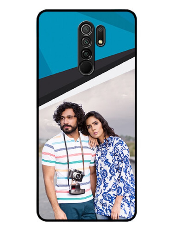 Custom Poco M2 Reloaded Photo Printing on Glass Case  - Simple Pattern Photo Upload Design
