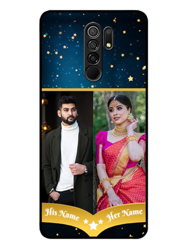 Custom Poco M2 Reloaded Custom Glass Phone Case  - Galaxy Stars Backdrop Design