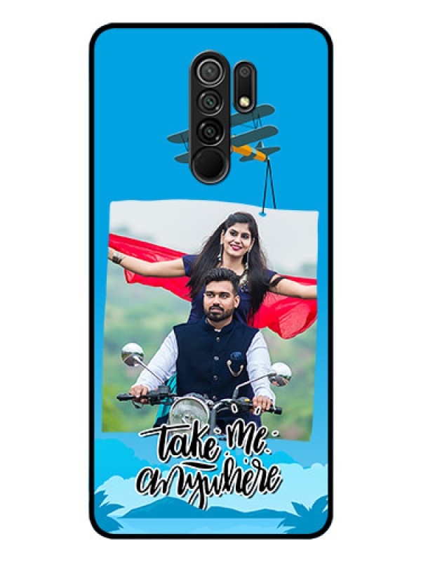 Custom Poco M2 Reloaded Custom Glass Mobile Case  - Traveller Design 