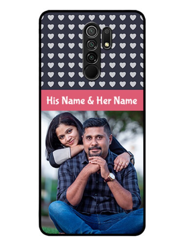 Custom Poco M2 Custom Glass Mobile Case  - Love Symbols Design
