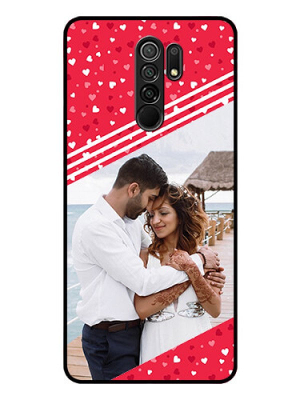 Custom Poco M2 Custom Glass Mobile Case  - Valentines Gift Design