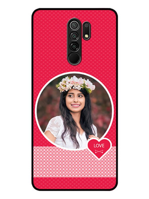 Custom Poco M2 Personalised Glass Phone Case  - Pink Pattern Design