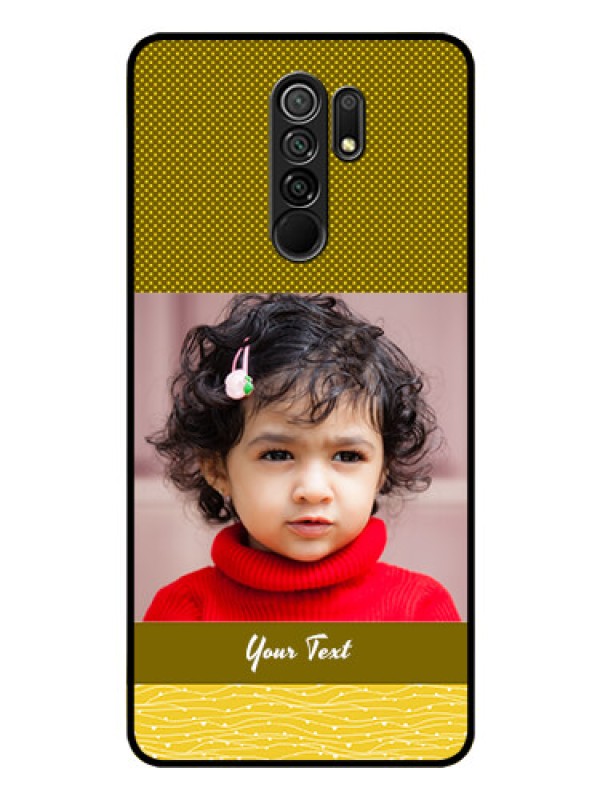 Custom Poco M2 Custom Glass Phone Case  - Simple Green Color Design