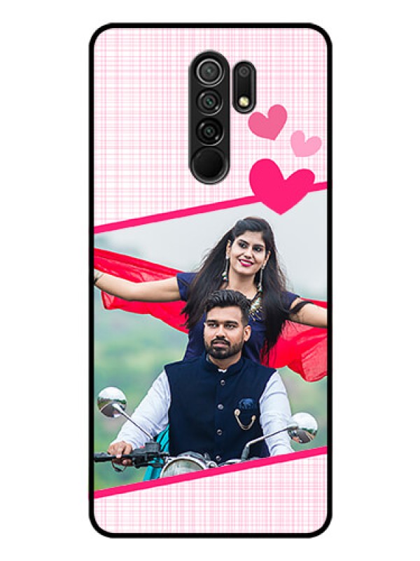 Custom Poco M2 Custom Glass Phone Case  - Love Shape Heart Design