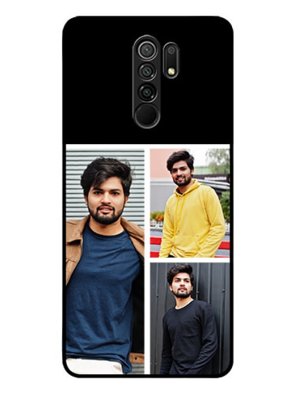 Custom Poco M2 Photo Printing on Glass Case  - Upload Multiple Picture Design