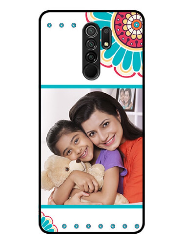 Custom Poco M2 Custom Glass Phone Case  - Flower Design