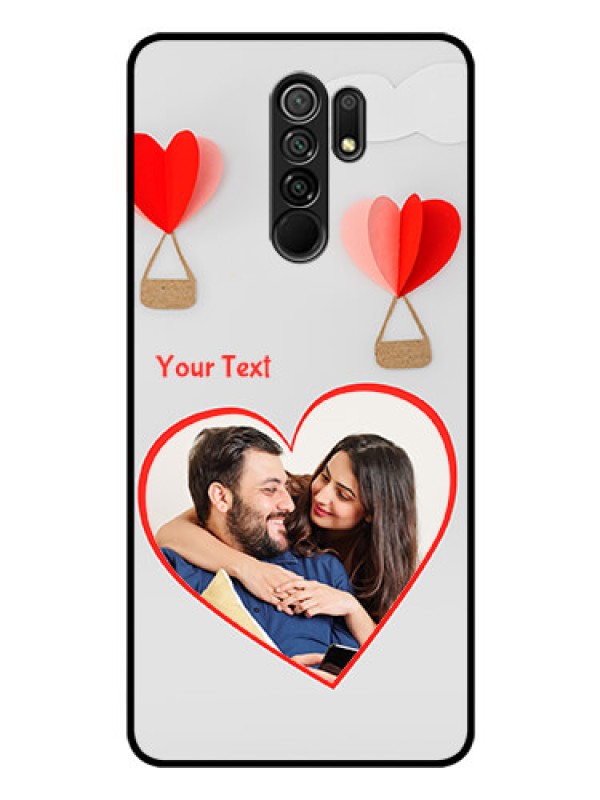Custom Poco M2 Custom Glass Mobile Case  - Parachute Love Design