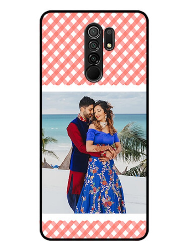 Custom Poco M2 Personalized Glass Phone Case  - Pink Pattern Design