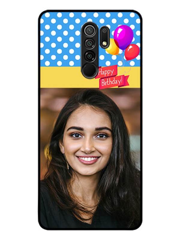 Custom Poco M2 Custom Glass Mobile Case  - Happy Birthday Design