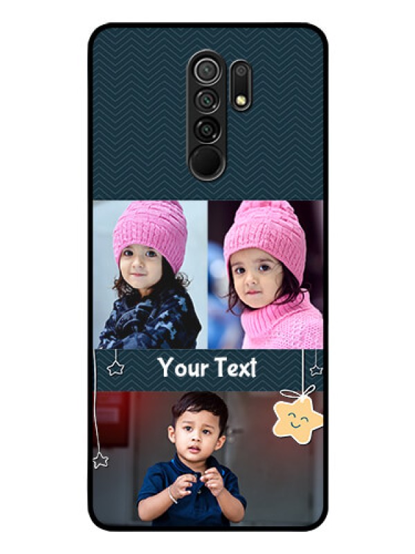 Custom Poco M2 Custom Glass Mobile Case  - Hanging Stars Design