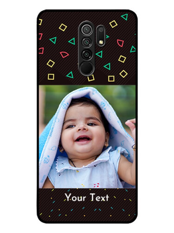 Custom Poco M2 Custom Glass Phone Case  - with confetti birthday design