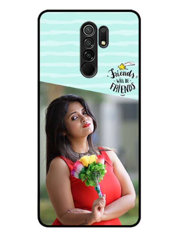 Custom Poco M2 Custom Glass Phone Case  - Friends Picture Icon Design