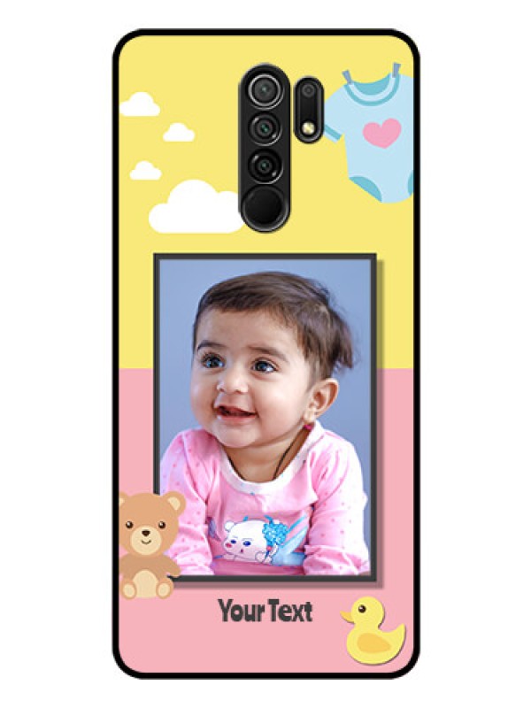 Custom Poco M2 Photo Printing on Glass Case  - Kids 2 Color Design