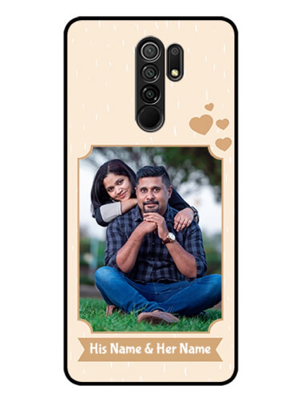 Custom Poco M2 Custom Glass Phone Case  - with confetti love design 