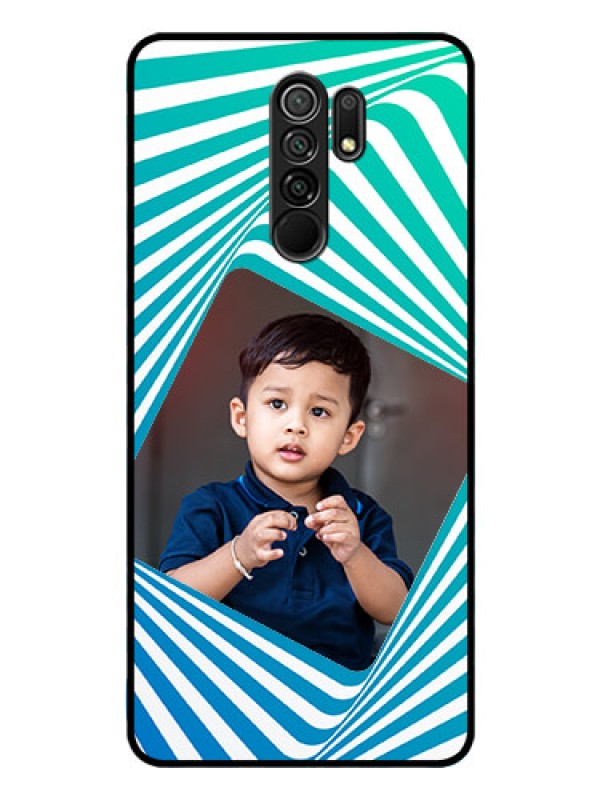 Custom Poco M2 Personalized Glass Phone Case  - Abstract Spiral Design