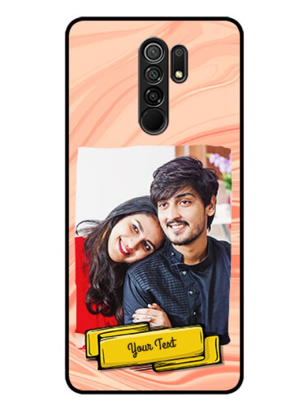 Custom Poco M2 Personalized Glass Phone Case  - Marble Texture Design