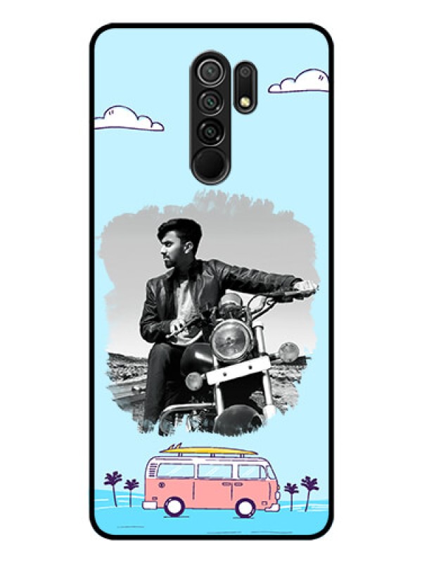 Custom Poco M2 Photo Printing on Glass Case  - Travel & Adventure Design