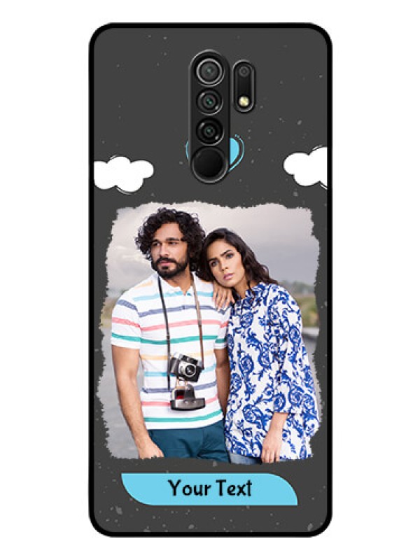 Custom Poco M2 Custom Glass Phone Case  - Splashes with love doodles Design
