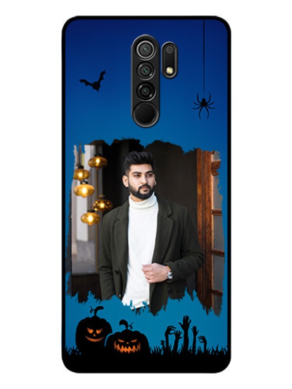 Custom Poco M2 Photo Printing on Glass Case  - with pro Halloween design 