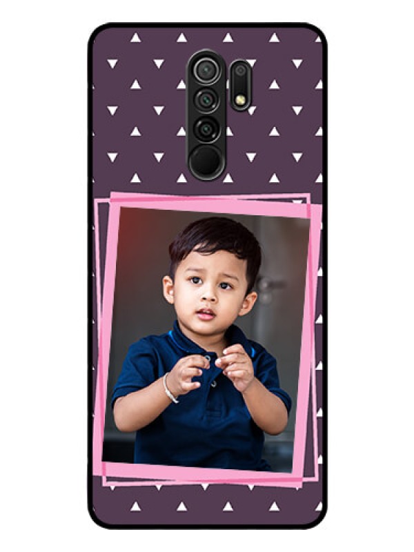 Custom Poco M2 Custom Glass Mobile Case  - Triangle Pattern Dotted Design