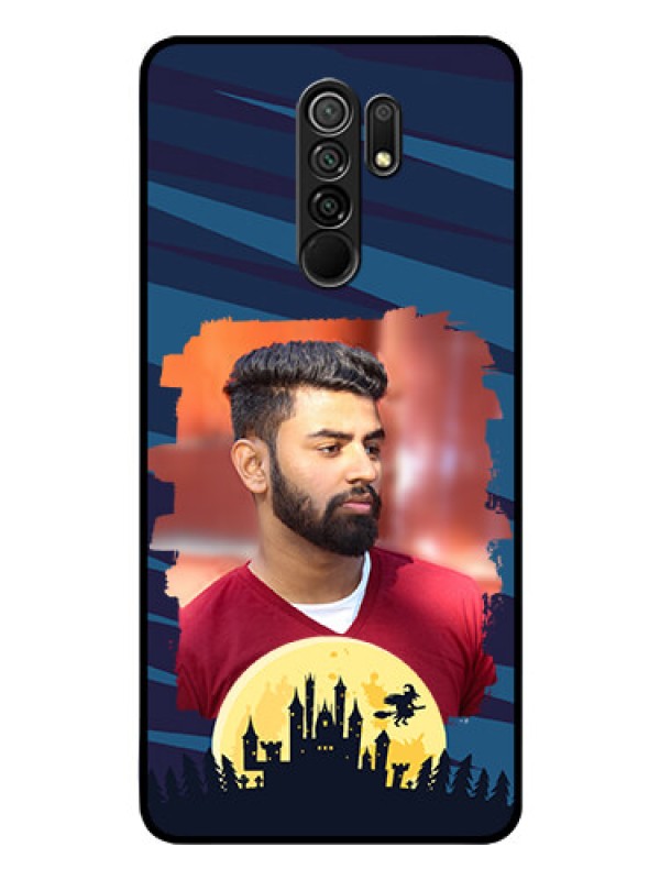 Custom Poco M2 Photo Printing on Glass Case  - Halloween Witch Design 