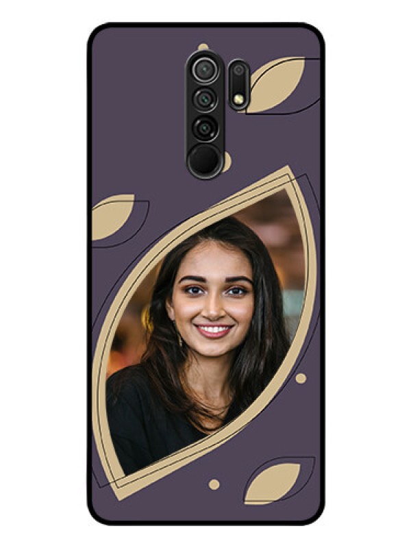 Custom Poco M2 Custom Glass Mobile Case - Falling Leaf Design