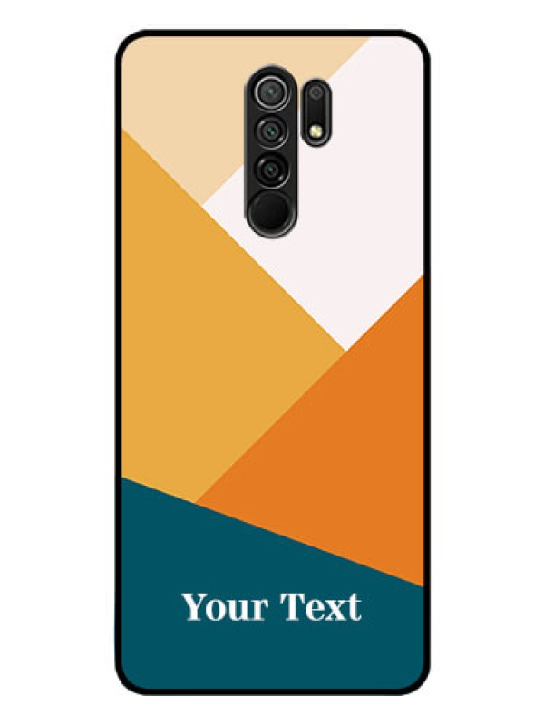 Custom Poco M2 Personalized Glass Phone Case - Stacked Multi-colour Design