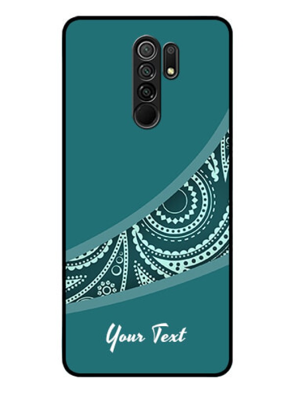 Custom Poco M2 Photo Printing on Glass Case - semi visible floral Design