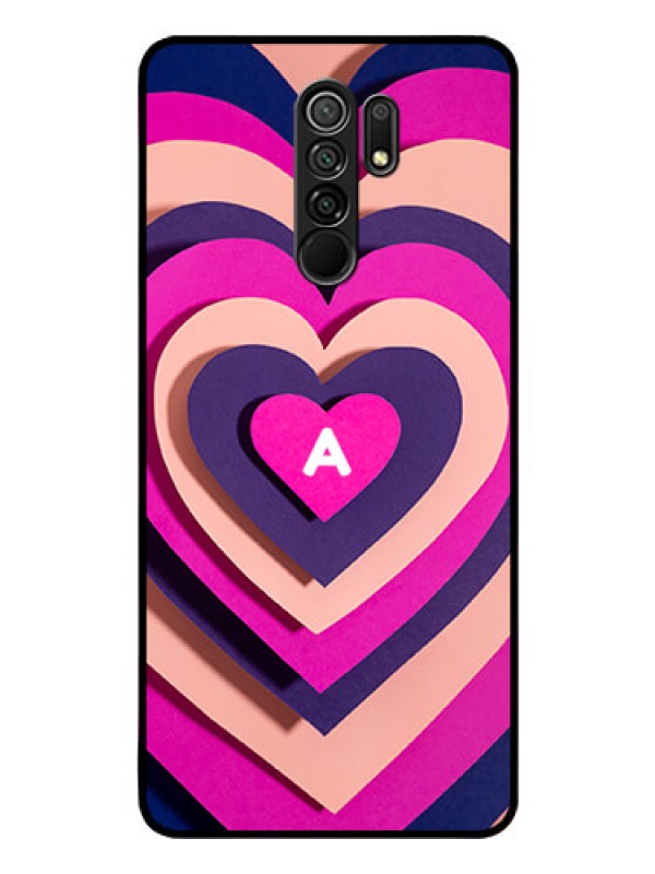 Custom Poco M2 Custom Glass Mobile Case - Cute Heart Pattern Design