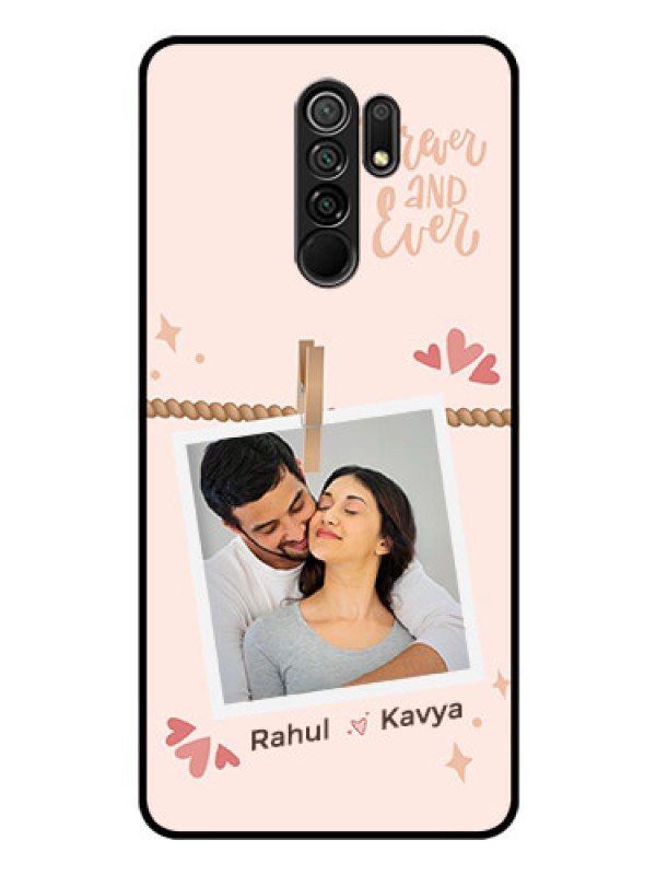 Custom Poco M2 Custom Glass Phone Case - Forever and ever love Design